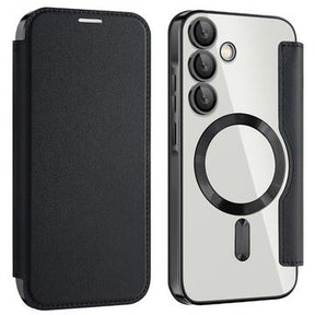 Samsung Galaxy A55 Flip cover med kortholder - MagSafe-kompatibel - Sort