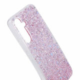 Samsung Galaxy A55 Glitter Flakes TPU Cover - Pink