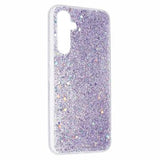 Samsung Galaxy A55 Glitter Flakes TPU Cover - Lilla