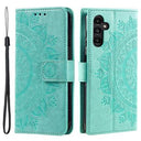 Samsung Galaxy A55 Mandala Series Etui med Pung - Grøn