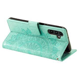 Samsung Galaxy A55 Mandala Series Etui med Pung - Grøn