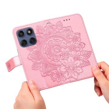 Motorola Edge 60 Fusion Mandala Series Etui med Pung - Pink