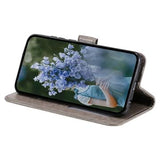 Samsung Galaxy A55 Mandala Series Etui med Pung - Grå