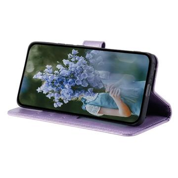 Samsung Galaxy A55 Mandala Series Etui med Pung - Lilla