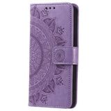 Samsung Galaxy A55 Mandala Series Etui med Pung - Lilla