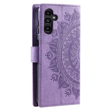 Samsung Galaxy A55 Mandala Series Etui med Pung - Lilla