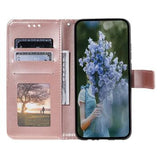 Samsung Galaxy A55 Mandala Series Etui med Pung - Rødguld