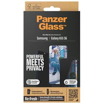 Samsung Galaxy A55 PanzerGlass Ultra-Wide Fit Privacy EasyAligner Hærdet Glas - 9H