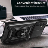 Samsung Galaxy A55 Roterende Ring Hybrid Cover med Kameraskjold - Rød