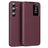 Samsung Galaxy A55 Smart Clear View Flip etui med kortplads - Vinrød