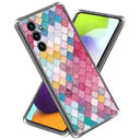 Samsung Galaxy A55 Stilfuld Ultra-Slim TPU Cover - Regnbue Rhombus