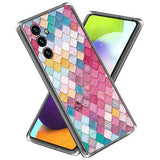 Samsung Galaxy A55 Stilfuld Ultra-Slim TPU Cover - Regnbue Rhombus