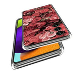 Samsung Galaxy A55 Stilfuld Ultra-Slim TPU Cover - Røde Blomster