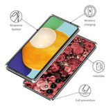 Samsung Galaxy A55 Stilfuld Ultra-Slim TPU Cover - Røde Blomster