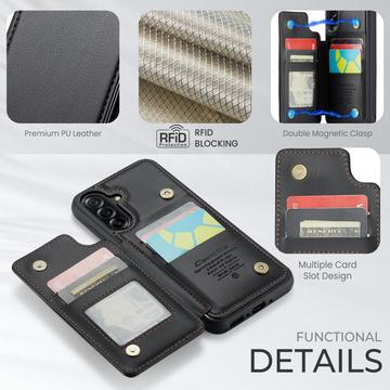 Samsung Galaxy A56 Caseme C22-etui RFID-kortpung - Sort