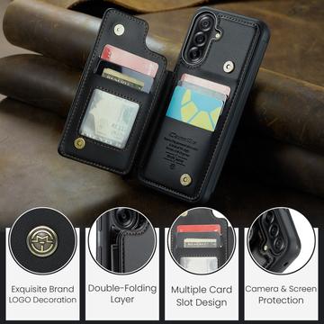 Samsung Galaxy A56 Caseme C22-etui RFID-kortpung - Sort