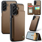 Samsung Galaxy A56 Caseme C22-etui RFID-kortpung - brun