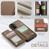 Samsung Galaxy A56 Caseme C22-etui RFID-kortpung - brun