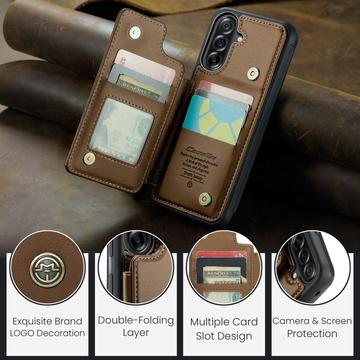 Samsung Galaxy A56 Caseme C22-etui RFID-kortpung - brun
