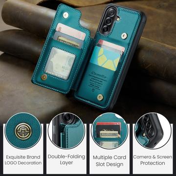 Samsung Galaxy A56 Caseme C22-etui RFID-kortpung - grøn