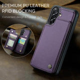 Samsung Galaxy A56 Caseme C22-etui RFID-kortpung - lilla