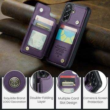 Samsung Galaxy A56 Caseme C22-etui RFID-kortpung - lilla