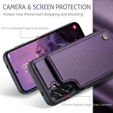 Samsung Galaxy A56 Caseme C22-etui RFID-kortpung - lilla