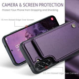 Samsung Galaxy A56 Caseme C22-etui RFID-kortpung - lilla