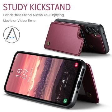 Samsung Galaxy A56 Caseme C22-etui RFID-kortpung - rød