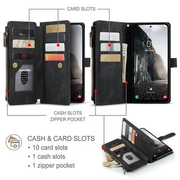 Samsung Galaxy A56 Caseme C30 Multifunktionel Pung - Sort