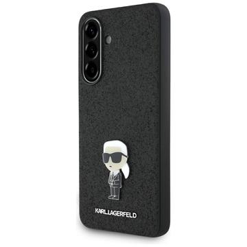 Samsung Galaxy A56 Karl Lagerfeld Fixed Glitter Metal Ikonik Cover - Sort