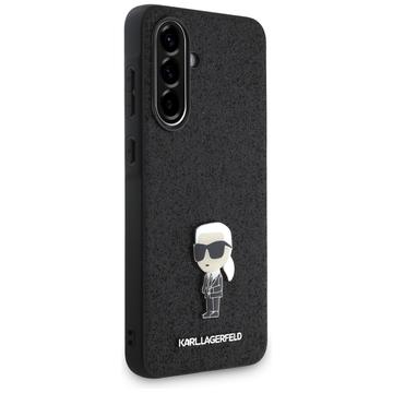 Samsung Galaxy A56 Karl Lagerfeld Fixed Glitter Metal Ikonik Cover - Sort