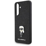 Samsung Galaxy A56 Karl Lagerfeld Fixed Glitter Metal Ikonik Cover - Sort