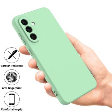 Samsung Galaxy A56 Flydende silikone cover med håndrem - grøn