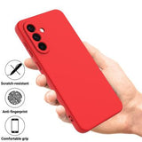 Samsung Galaxy A56 Flydende silikone cover med håndrem - rød