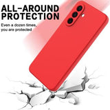 Samsung Galaxy A56 Flydende silikone cover med håndrem - rød
