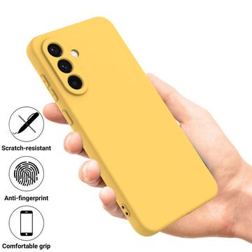 Samsung Galaxy A56 Flydende silikone cover med håndrem - gul