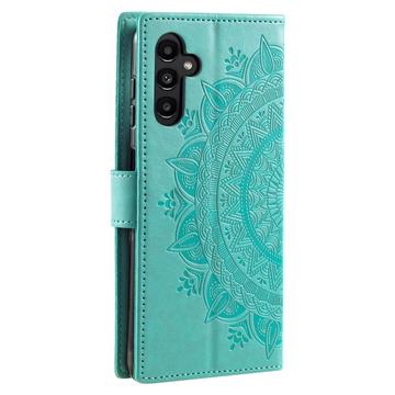 Samsung Galaxy A56 Mandala Series Etui med Pung - Grøn