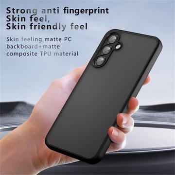 Samsung Galaxy A56 Mat Frostet Hybrid Cover - Sort