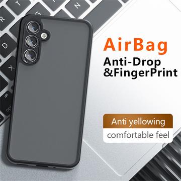 Samsung Galaxy A56 Mat Frostet Hybrid Cover - Sort