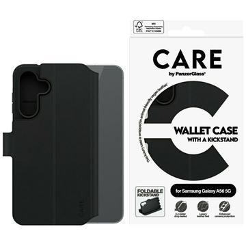 Samsung Galaxy A56 PanzerGlass Care Feature Pung etui med stativ - Sort