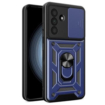 Samsung Galaxy A56 Roterende Ring Hybrid Cover med Kameraskjold - Blå