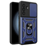 Samsung Galaxy A56 Roterende Ring Hybrid Cover med Kameraskjold - Blå