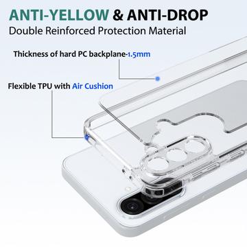 Samsung Galaxy A56 Ridsefast Hybrid Cover - Gennemsigtig