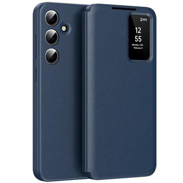 Samsung Galaxy A56 Smart Clear View Flip etui med kortplads - Safir