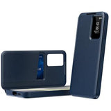 Samsung Galaxy A56 Smart Clear View Flip etui med kortplads - Safir