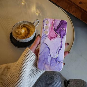 Samsung Galaxy A56 Tech-Protect Icon Silikone Cover - Marmor