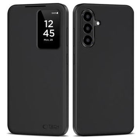 Samsung Galaxy A56 Tech-Protect Smart Clear View Flip etui med kortplads - Sort