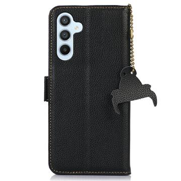 Samsung Galaxy A56 Læderpung med RFID - Sort