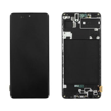 Samsung Galaxy A71 Skærm & For Cover GH82-22152A - Sort